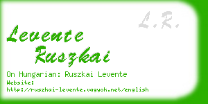 levente ruszkai business card